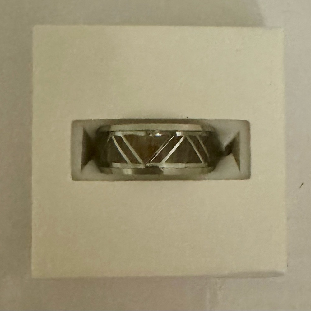 NWT BP “Mountain High” Titanium and Whiskey Men’s Ring ~ SZ 8